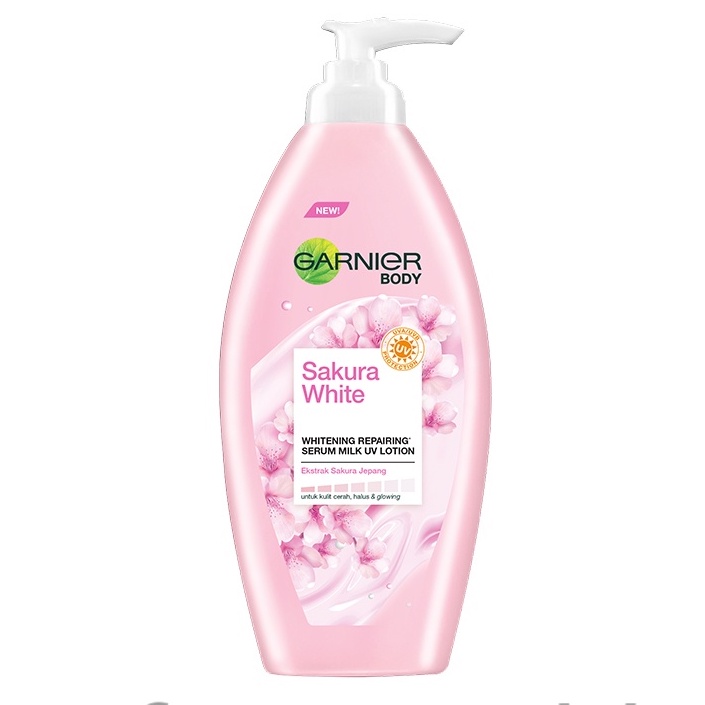 Garnier Sakura White Pinkish Radiance Serum Milk UV Body Lotion Skin Care - 400 ml