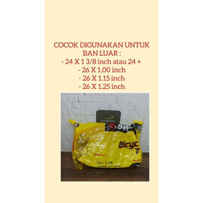 Ban Dalam 24 x 1 3/8 | 26 x 1.15/1.25/1.50 Sepeda Mini MTB CITY BIKE JENGKI BALAP Kursi Roda Sepeda 