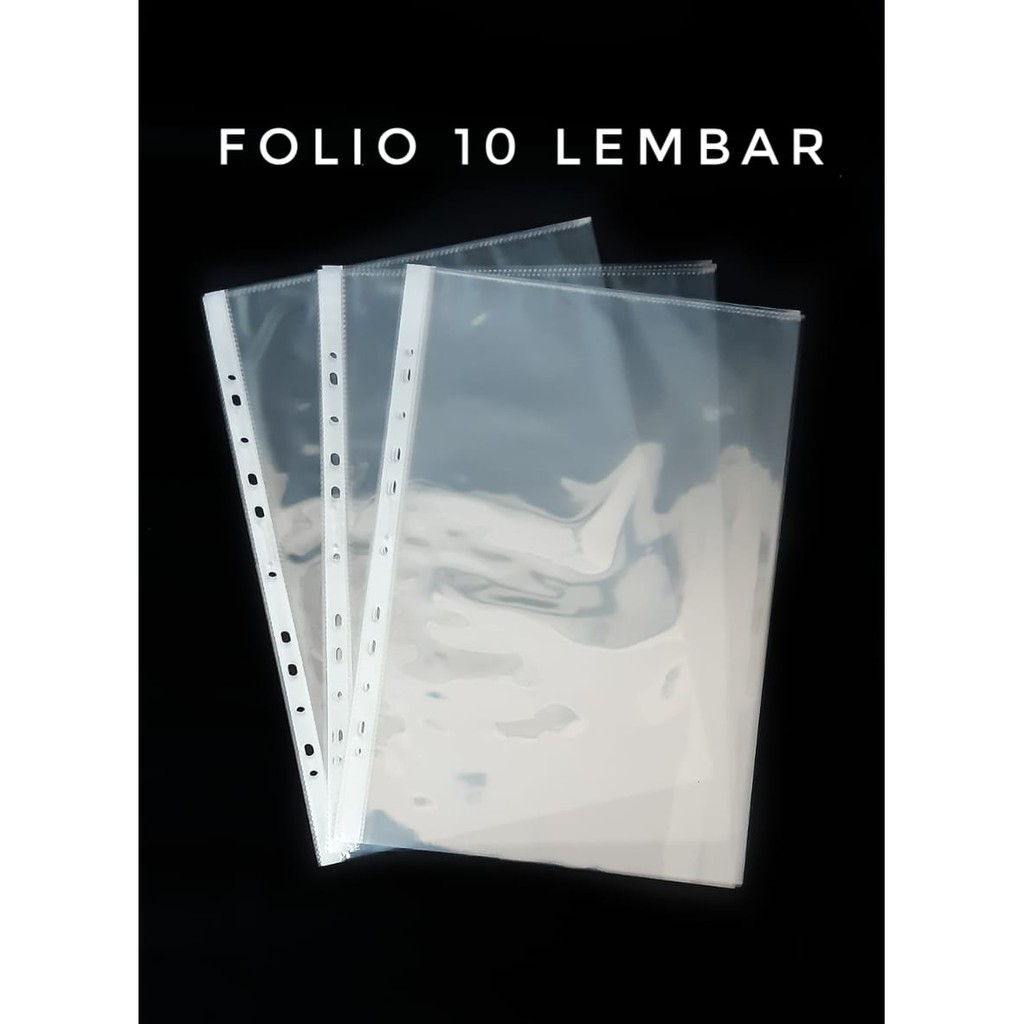 

PLASTIK MAP DOKUMEN PP POCKET FOLIO F4 ISI 10 LBR V-TEC SHEET PROTECTOR BENING TRANSPARANT