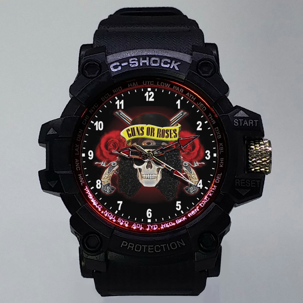 (ISTIMEWA BOSSQUE) JAM TANGAN GUNS N' ROSES LIST MERAH - EXCLUSIVE 11