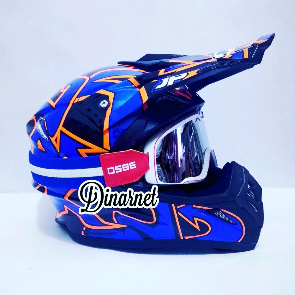 Helm Cross Jpx Gravity Special Limited Edition Kacamata Goggle Barstow Putih Anti Fog Bonus Lensa