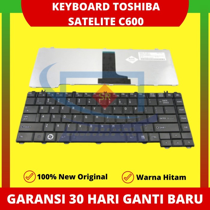 ORIGINAL Keyboard Toshiba L600 L645 C600 L740 L745 L635 HITAM Doff