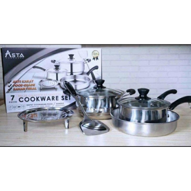 Panci Set Asta Stainless 7 Pcs