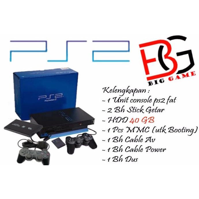 Sony Playstation 2 / PS2FAT / PS 2 Hdd 40Gb - Full Games Lengkap Murah