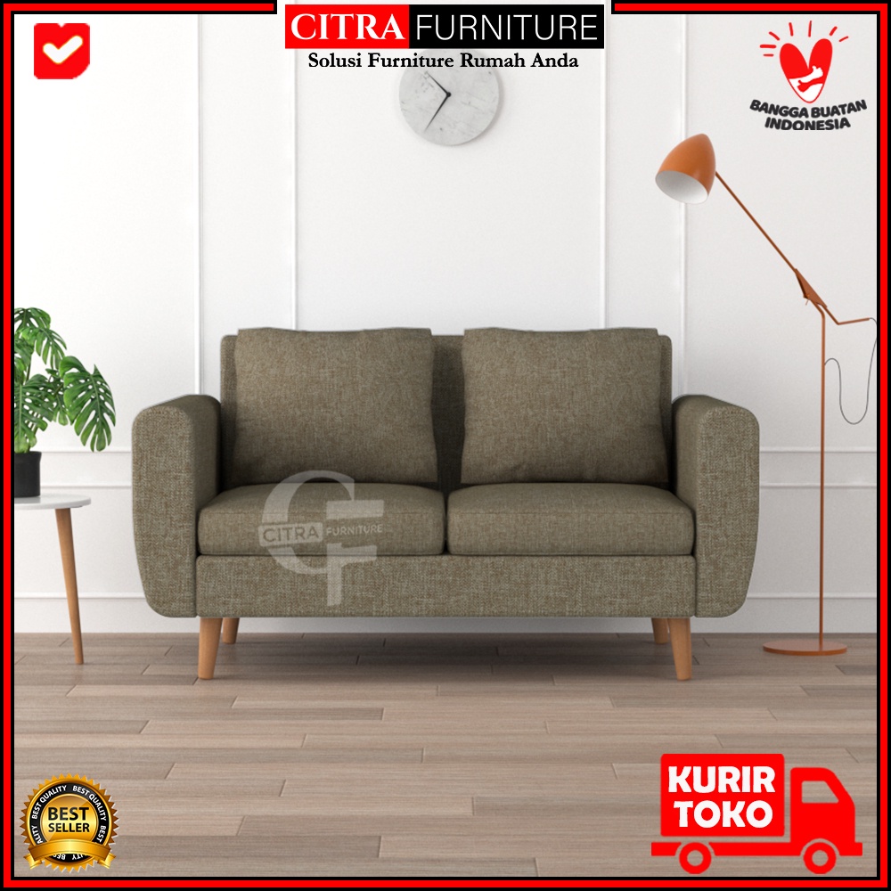 Jual Sofa Minimalis 2 Dudukan Seater Retro | Scandinavian | Vintage ...