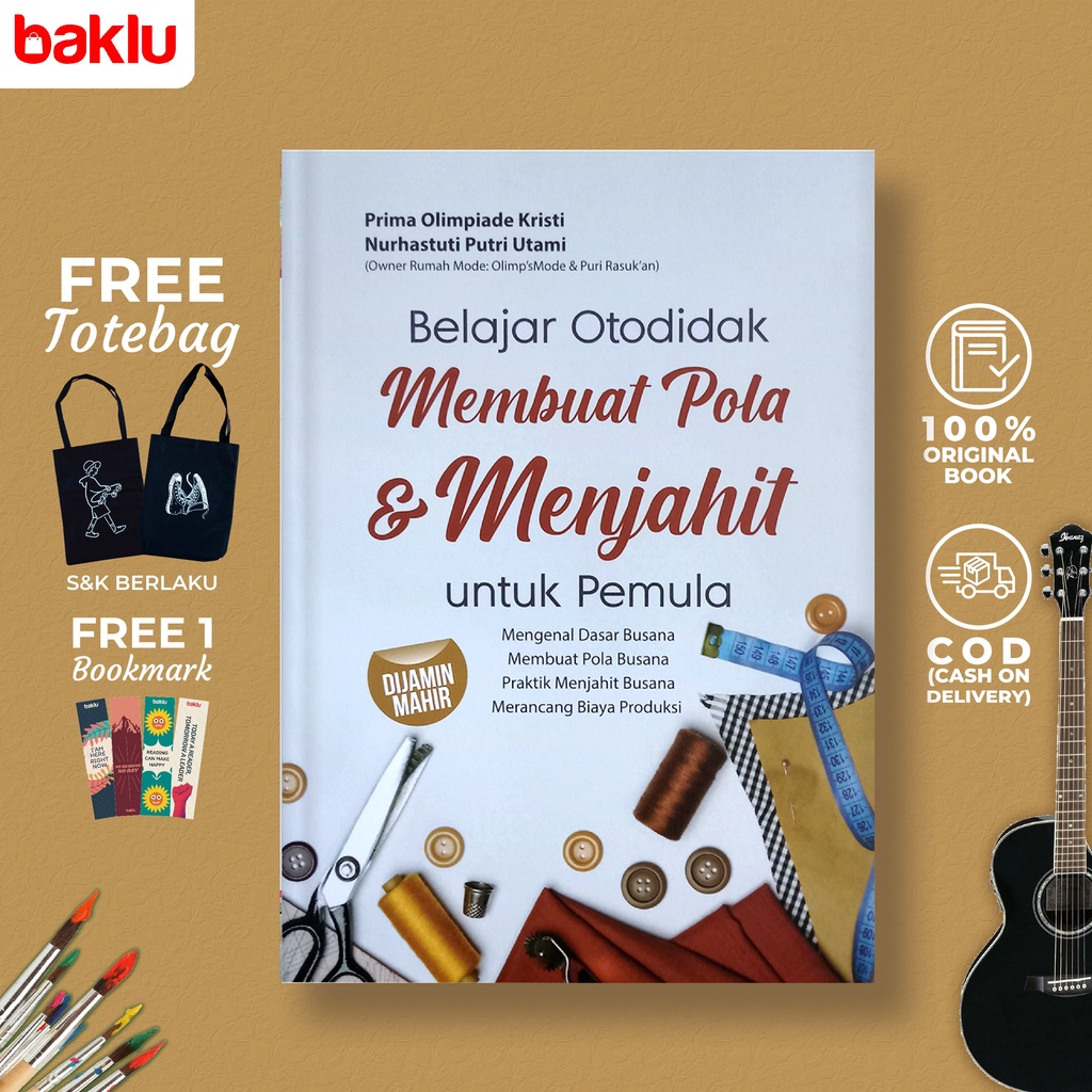 Jual BUKU BELAJAR OTODIDAK MEMBUAT POLA DAN MENJAHIT UNTUK PEMULA