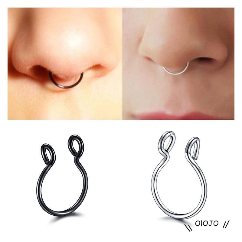 【COD】Cincin Klip Hidung Bentuk U Bahan Stainless Steel Untuk Aksesoris