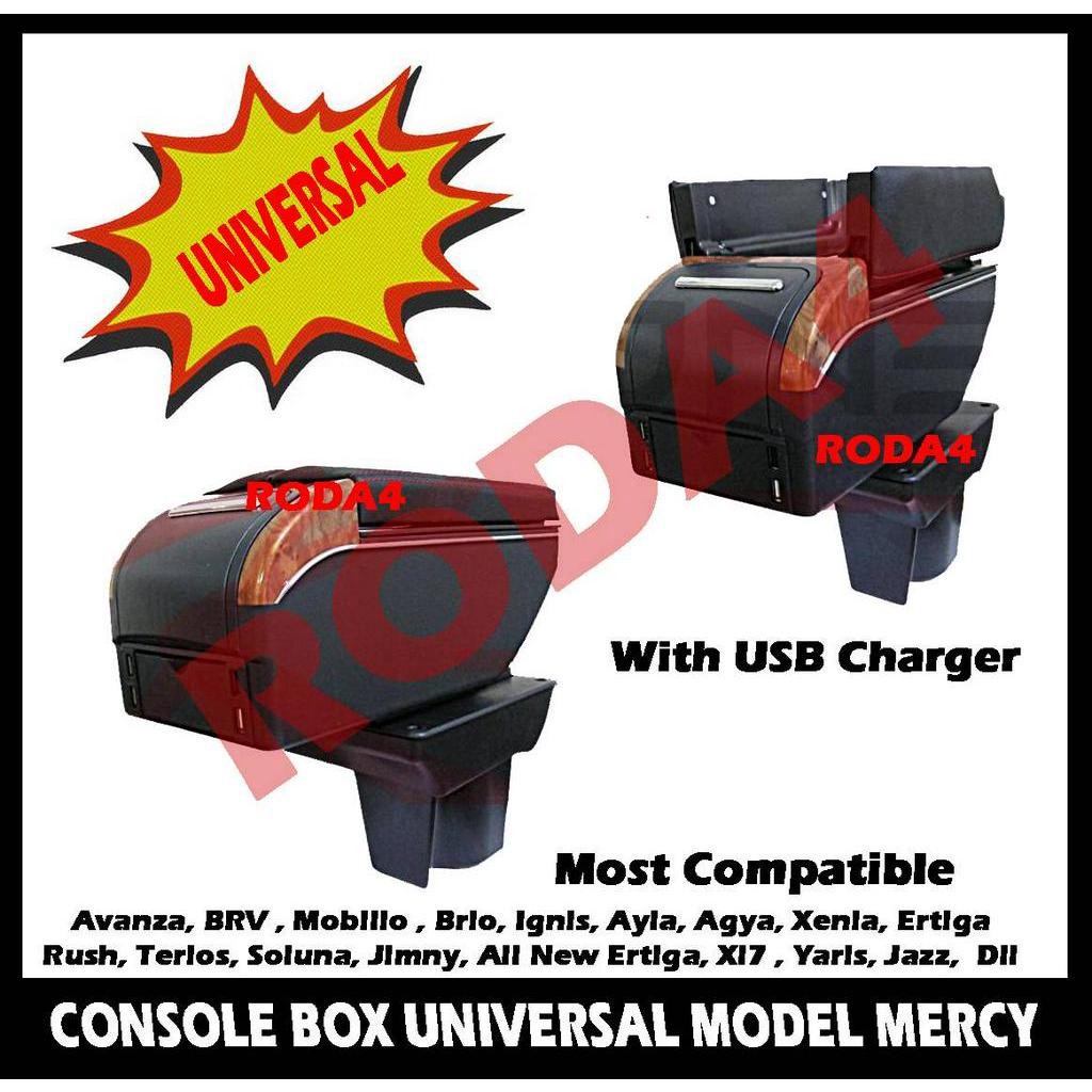 Console Box Mobil Universal Arm Rest With USB model MERCY