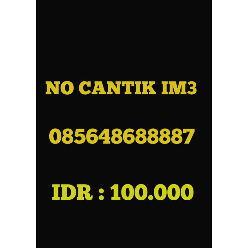 NO CANTIK IM3