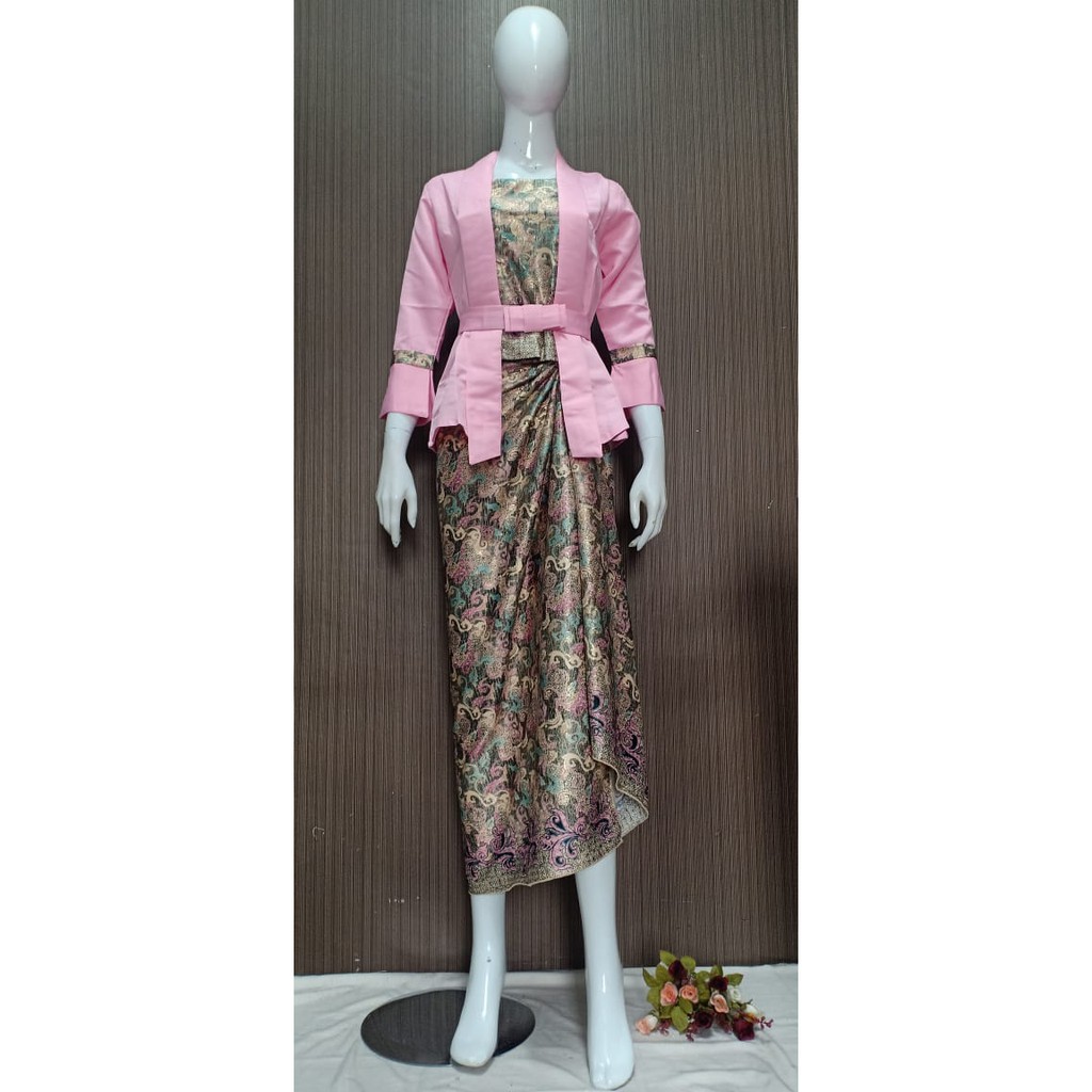 SETELAN ELNIRA TANGAN PANJANG ROK LILIT BATIK/ KEBAYA MODERN / KEBAYA KEKINIAN / KEBAYA MURAH/KEBAYA SETELAN RUMAH KEBAYA BANDUNG RUMAH SONGKET BANDUNG