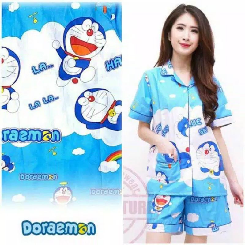 baju piyama dewasa doraemon