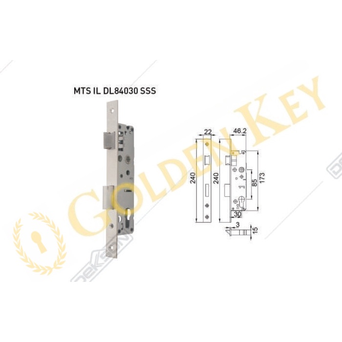Loonagranit Paket Kunci Set Handle Gagang Lhr 0816 Dekkson Dekson Pintu Aluminium Alumunium Warna
