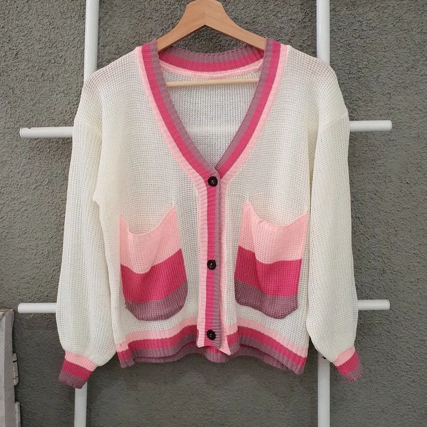 Sweater Cardigant Nura Outher Bahan Rajut Terbaru Korean Style