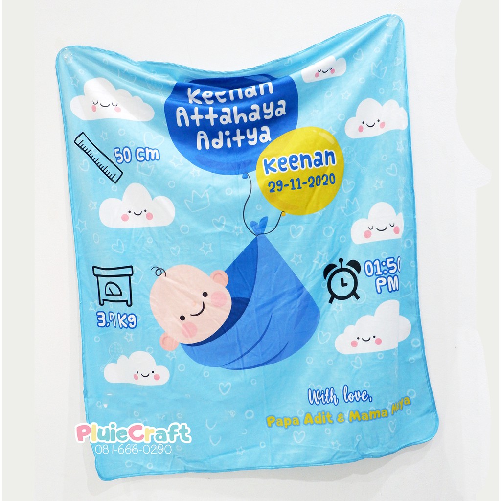 Selimut Bayi Personal Baby Blanket Unicorn Selimut Scuba Bisa Request Nama Dan Gambar Shopee Indonesia