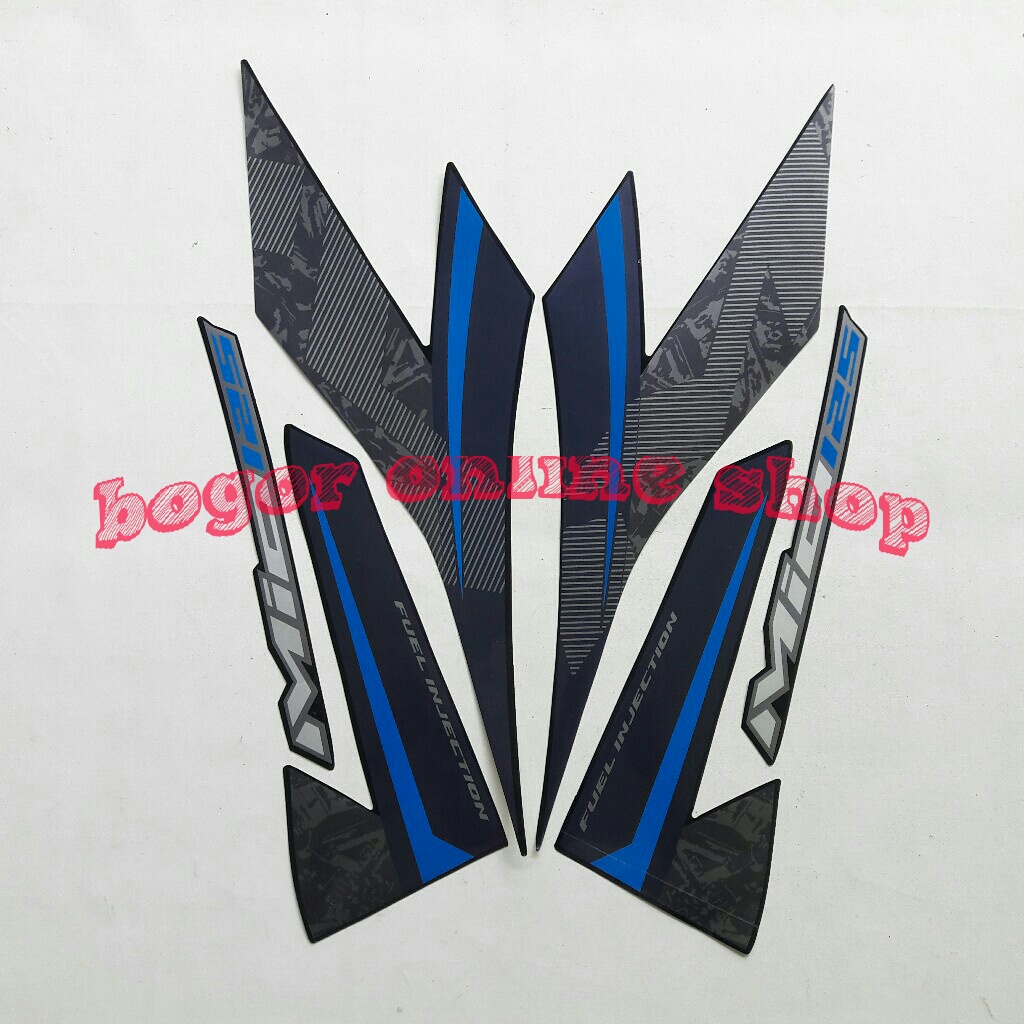stiker motor mio m3 125 2019 full hitam-biru