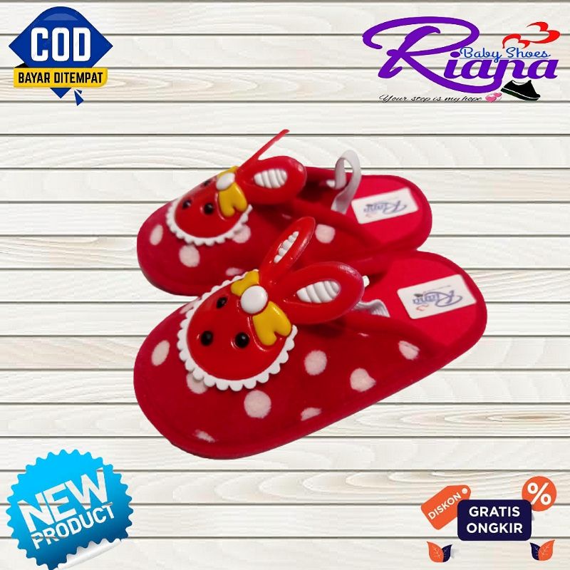 Sandal Slop bayi BAPAU polkadot animasi karakter murah terbaru Usia 6-18 Bulan