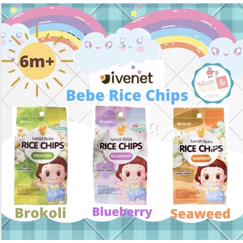 Ivenet Bebe Rice Chips 15gr Snack Sehat Bayi Anak