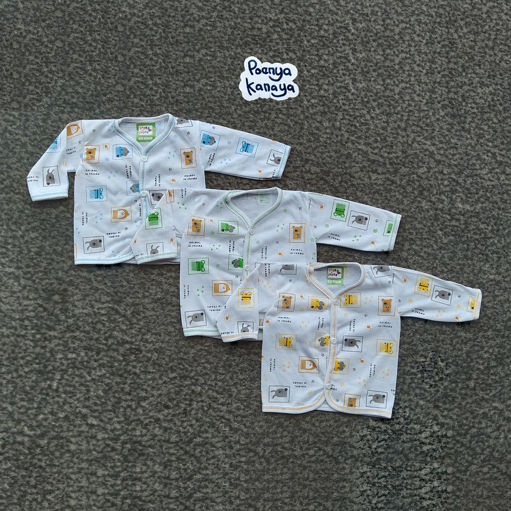 BB06 Baju Bayi Tangan Panjang Motif Animal Newborn A&R 0-3 Bulan-5