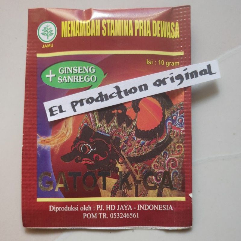 eceran persanchet perbungkus serbuk Gatot kaca 100% Asli original dan berkhasiat