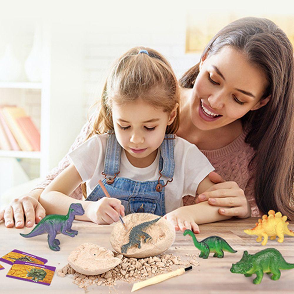 Lanfy Dinosaurus Menggali Telur Kit Anak-Anak Menggali Anak Laki-Laki/Perempuan Edukasi Belajar Arkeologi Mainan Dino Telur Mengejutkan Alat Penggalian Dinosaurus Mainan Edukasi