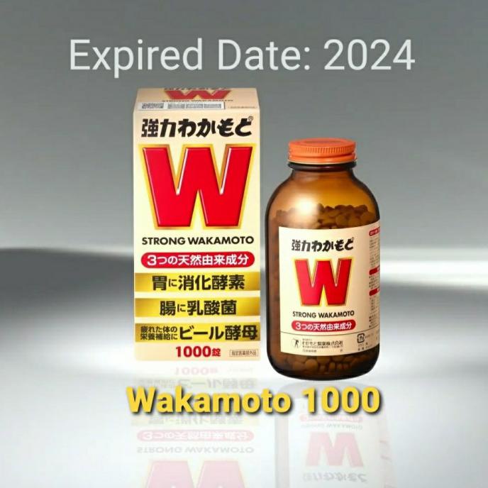 STRONG WAKAMOTO OBAT MAAG ORIGINAL JEPANG 1000 TABLET. EXPIRED 2022