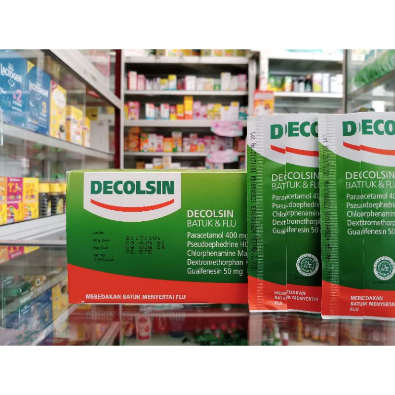 DECOLSIN 1 STRIP @4 KAPSUL | Obat Batuk &amp; Flu - ED 12/2025