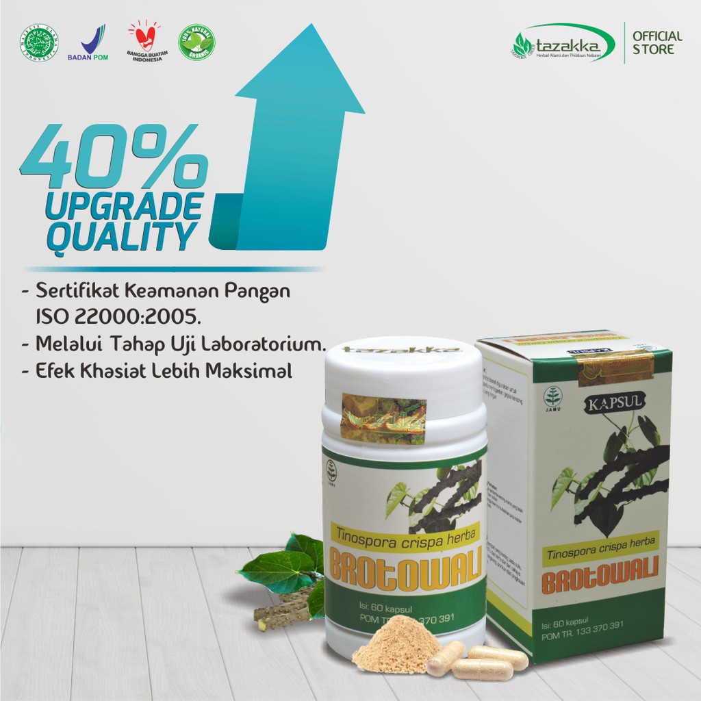 Kapsul ekstrak Brotowali obat menurunkan gula darah (diabetes) | Obat Herbal Diabetes | Original