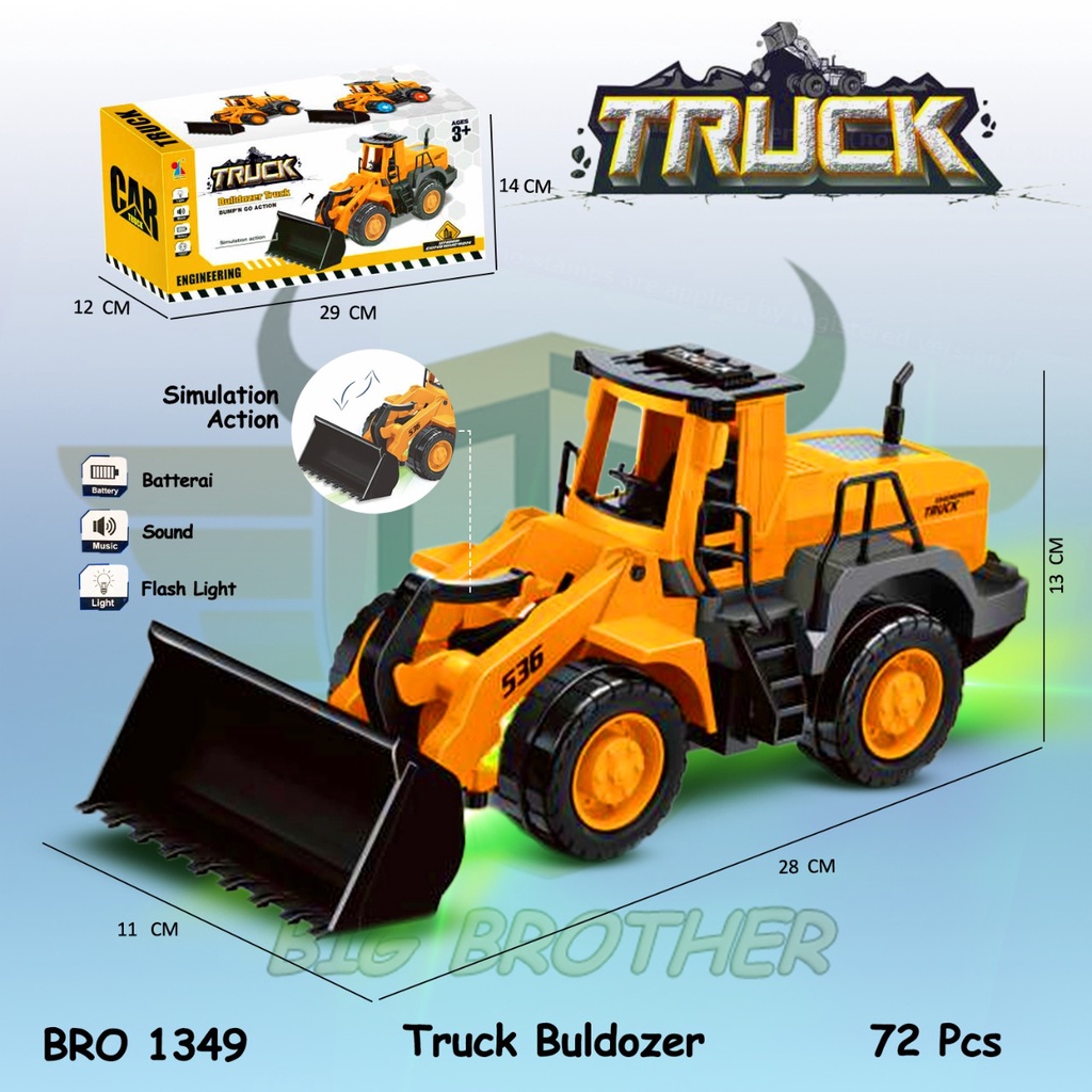 MURAH BRO1204 BRO1349 Forklift Dump Truck Truk Pasir Mainan Anak Mobilan Baterai Batre BIGBROTHER