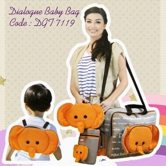 Promo !! DIALOGUE TAS PERLENGKAPAN BABY UK. BESAR SERIE GAJAH - Tas Perlengkapan Bayi Besar Dialogue DGT 7119