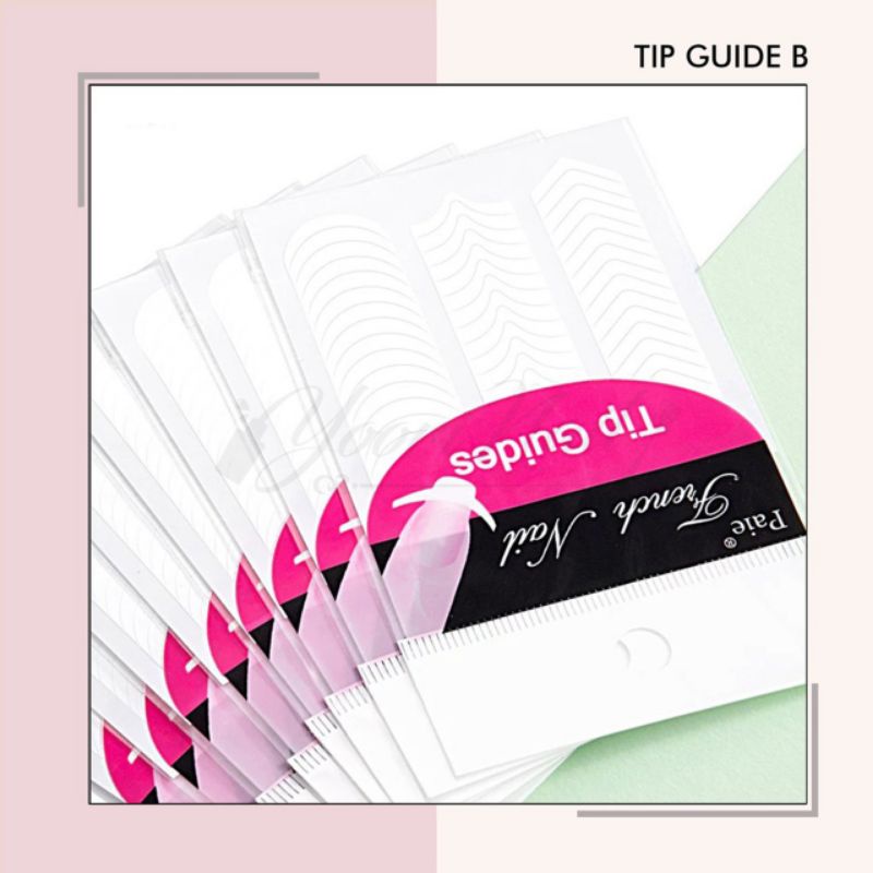 Tip nail guide sticker kuku stiker nail art french menicure pedicure sticker french manicure