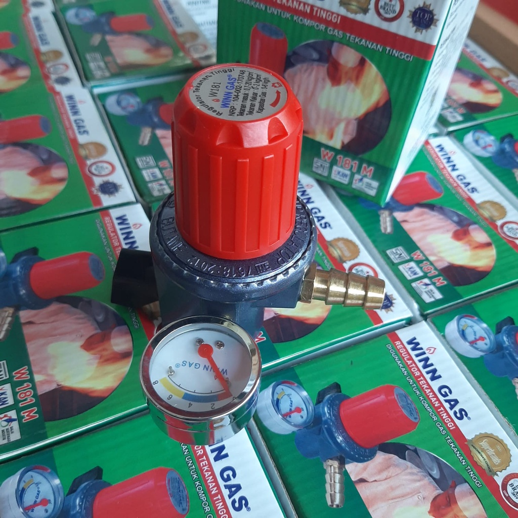 WIN GAS WINGAS WINN GAS Regulator Gas Tekanan Tinggi W 181 M METER HIGH PRESSURE SELANG