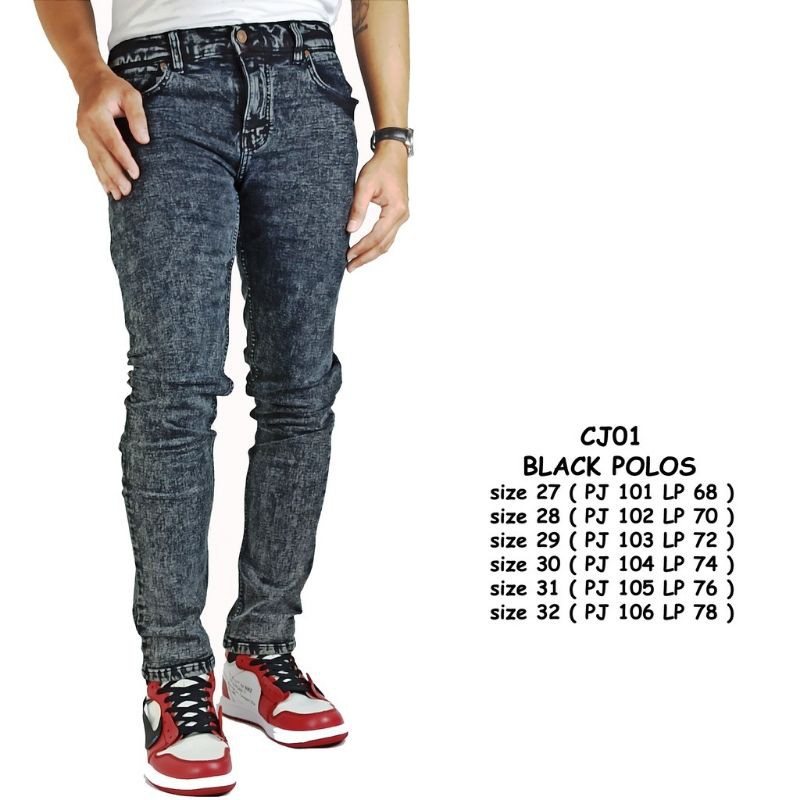 Celana jeans pria senow polos