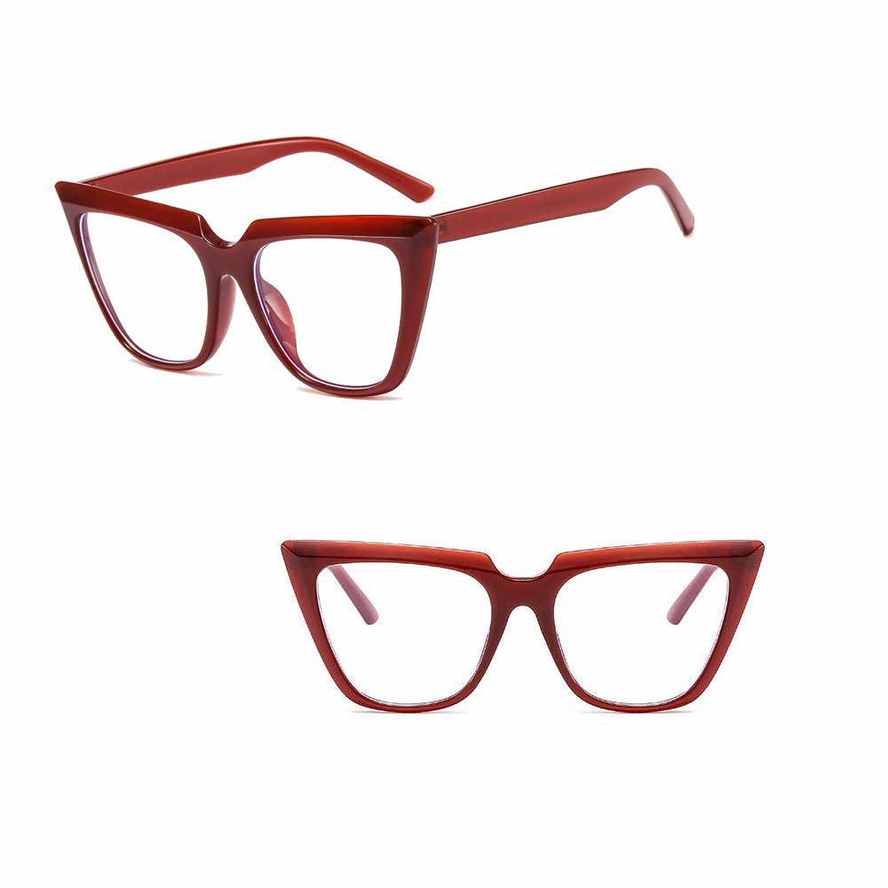 Kacamata Anti Radiasi [ Merah ] Eye Cat Wanita - Design Korea - HM604