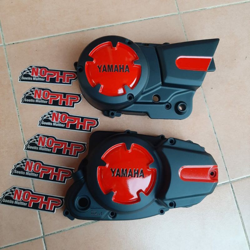 Kalter Rx King New Bak Mesin RX King New sepasang Kanan dan Kiri Hitam Merah