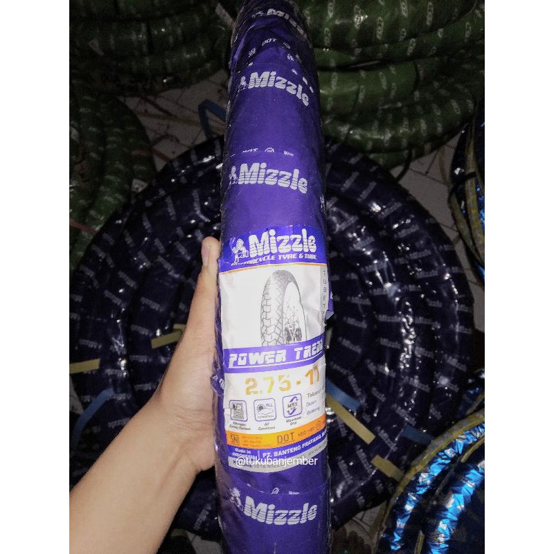 BAN MOTOR MIZZLE 275 RING 17 POWER THREAD BELAKANG NON TUBELESS SEMI TRAIL DUAL PURPOSE 80/90