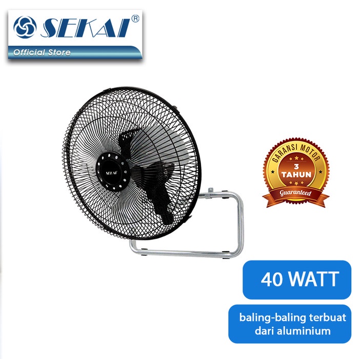 SEKAI Metal Fan 12 Inch HFN1210 Kipas 2in1 Lantai Dinding HFN 1210