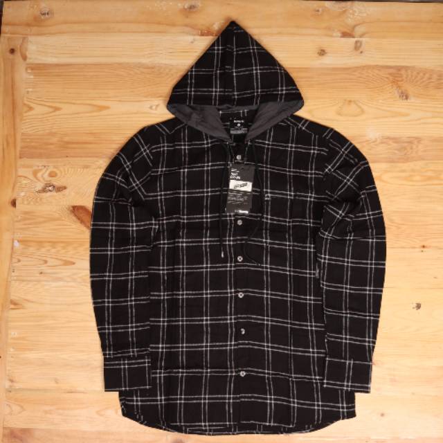 hurley flannel hoodie