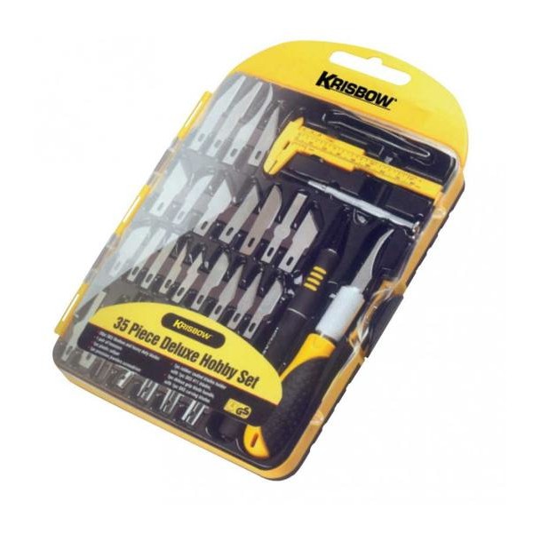 freeongkir KRISBOW Deluxe Hobby Knife Set 35pcs gratisongkir