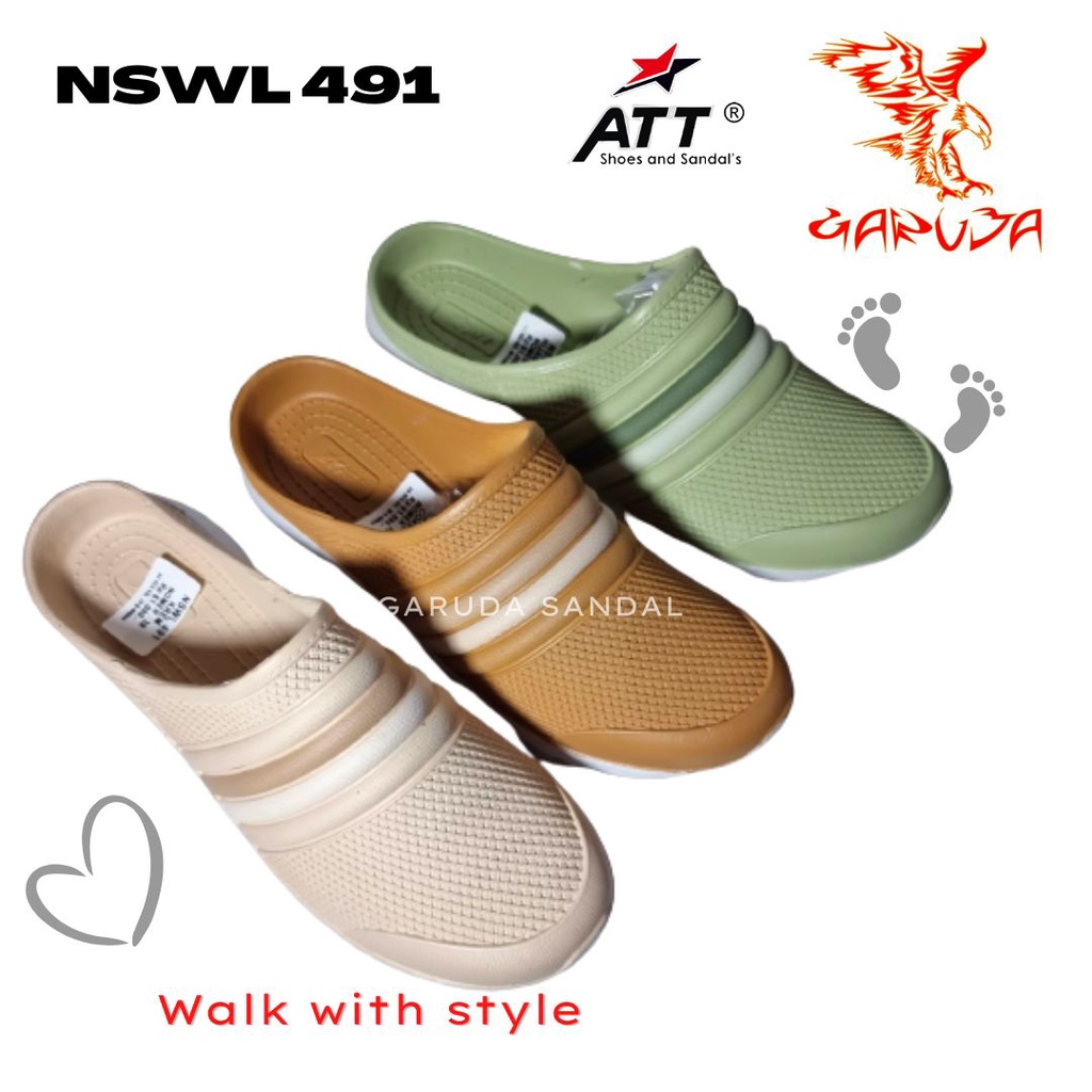 ATT NSWL 491 seri 3 Sepatu Sandal Selop Karet Wanita anti air