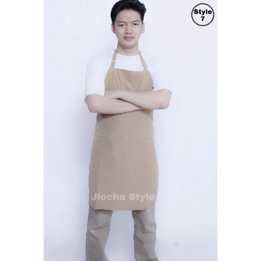 Apron celemek koki babershop cheff koki premium [ free msker ]