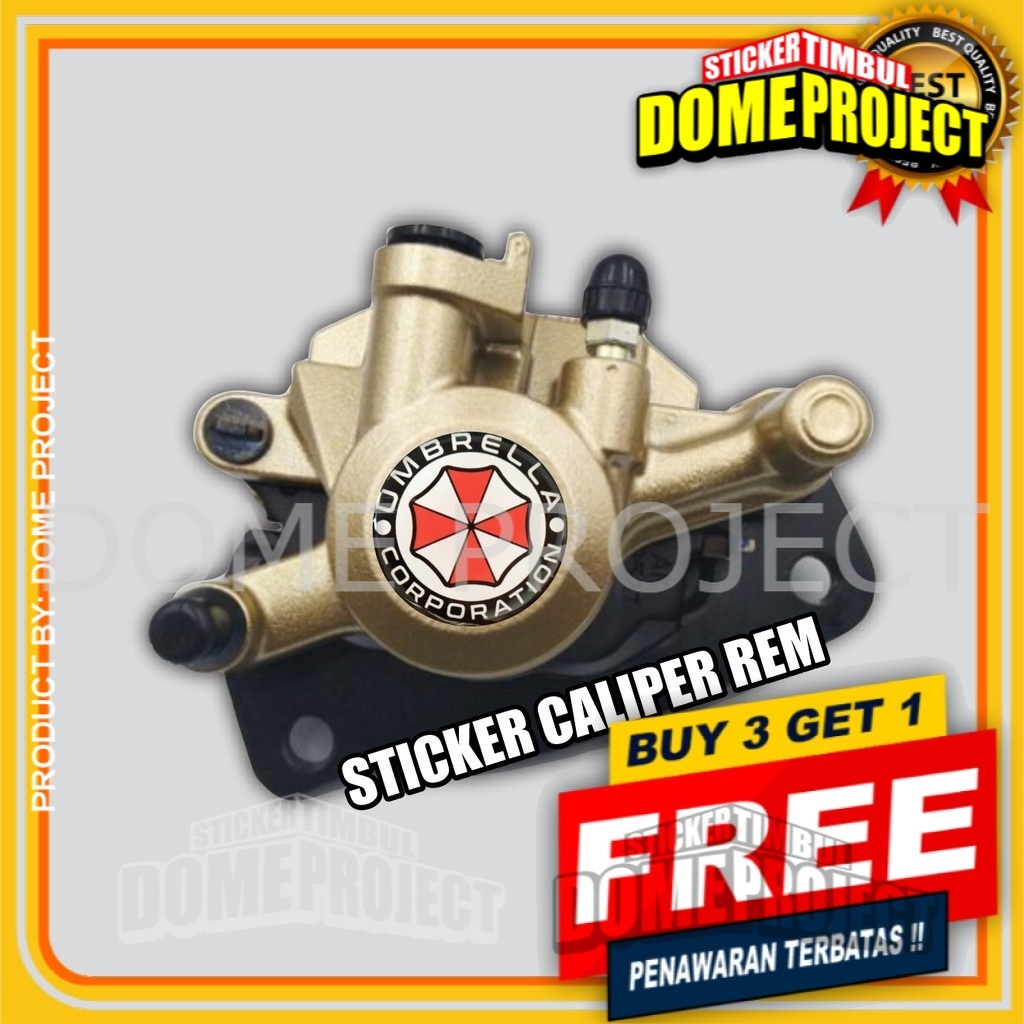 STIKER MOTOR EMBLEM 3D LOGO UMBRELLA CORPS KALIPER REM AKSESORIS YAMAHA HONDA SUZUKI KAWASAKI AESTHETIC KEREN