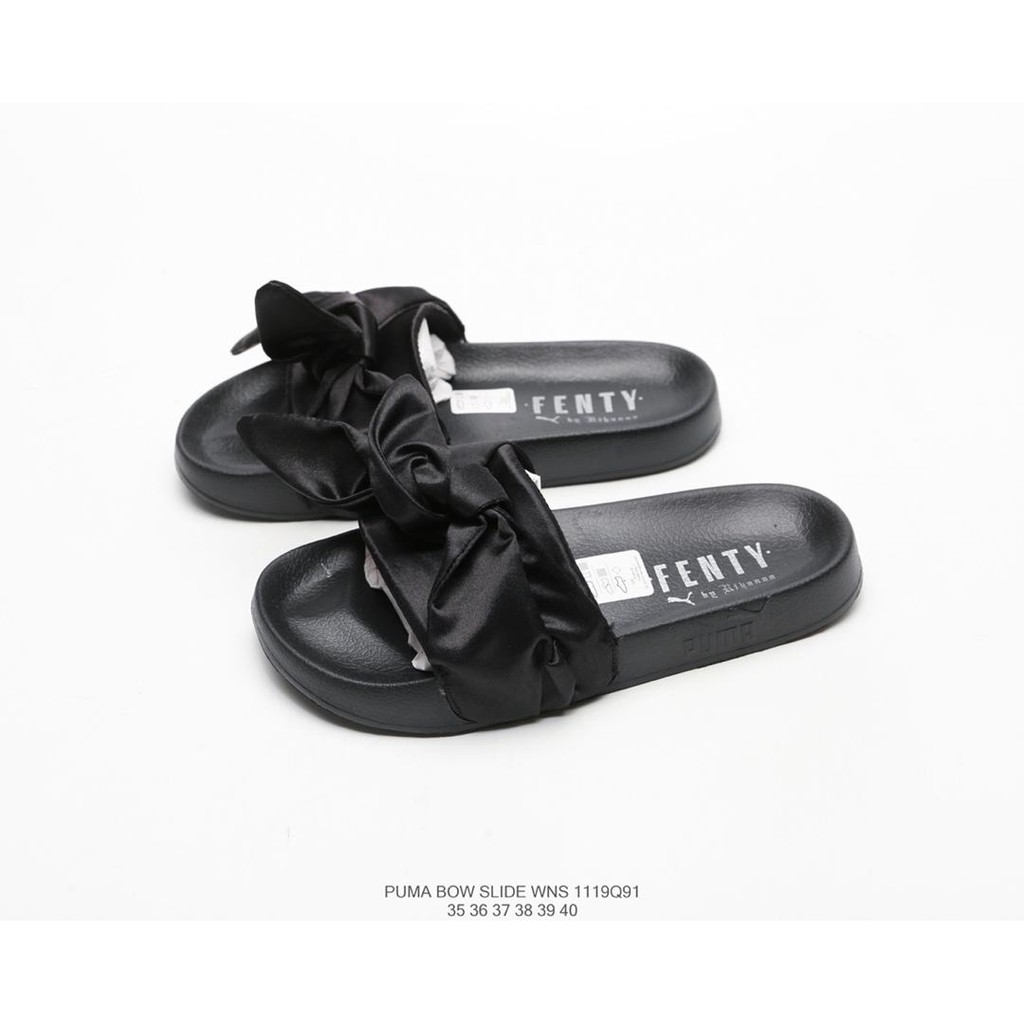 fenty puma bow slides black