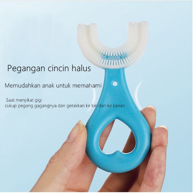 (NCS) Sikat Gigi Anak U Shape Bentuk U Bahan Silikon Training Toothbrush Tooth Brush Baby Silicone Tipe U Bayi Silicon