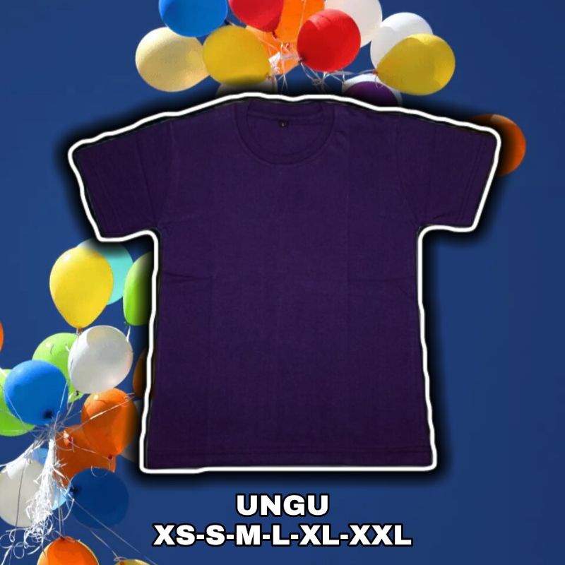 Kaos Polos Anak Pria 1-12 Tahun Cotton Combed 30s Warna Ungu Tua Unisex Kualitas Distro Tebal Prelov
