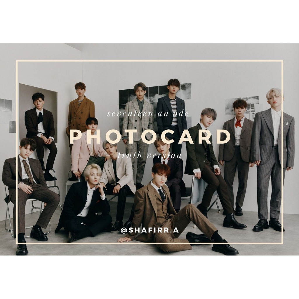 PHOTOCARD SEVENTEEN AN ODE TRUTH VERSION