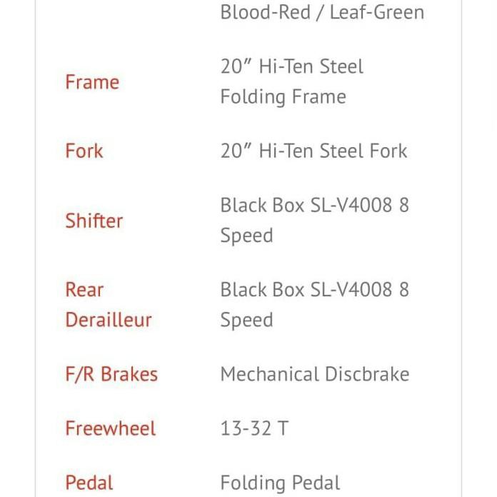 Sepeda Lipat Brompton H6R Red / Folding Bike 100% Original