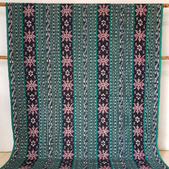 Kain tenun jepara motif bunga warna tosca blanket murah baju gamis | Shopee Indonesia