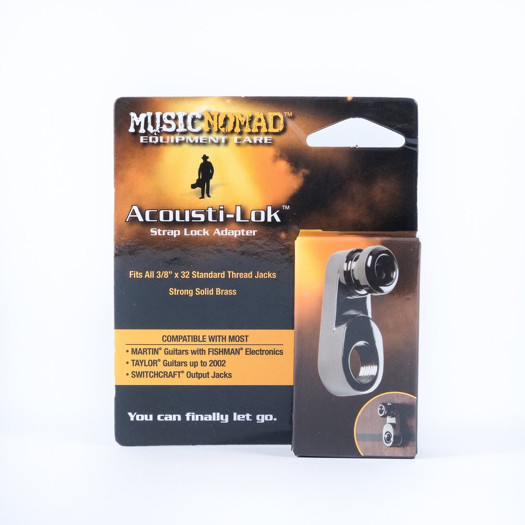 MUSIC NOMAD Acousti-Lok Strap Lock Adapter for Standard Output Jacks