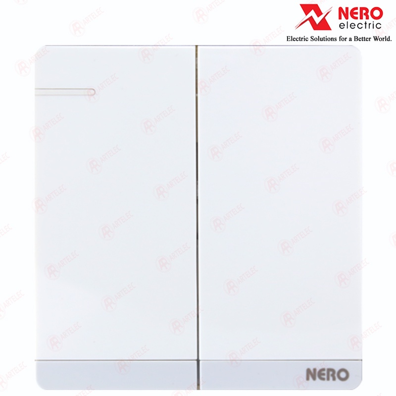 NERO Saklar Seri 2 arah | Dobel hotel DECORA Q71622W | Q71622-W white
