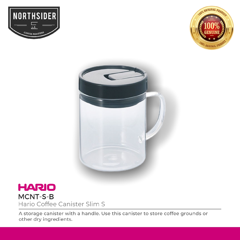 HARIO Coffee Canister Slim S - MCNT-S-B | Storage Kopi dan Snack